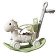 Balansoar copii Vivimall 3in1 verde, vedere frontală completă, plastic non-toxic, 80x43x83 cm