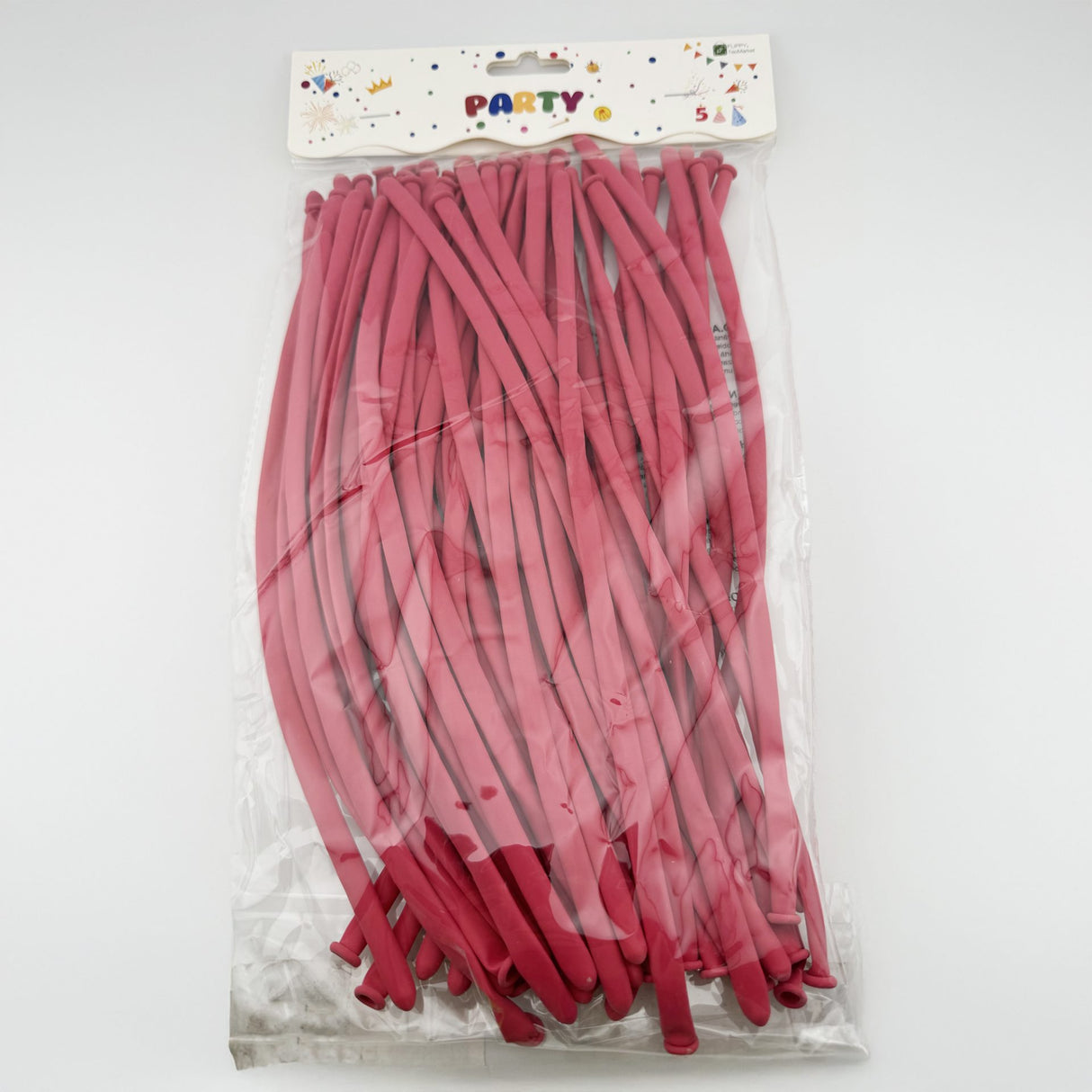 Baloane de modelaj Flippy fucsia aranjate în evantai, formă cilindrică 30 cm, prezentare creativă