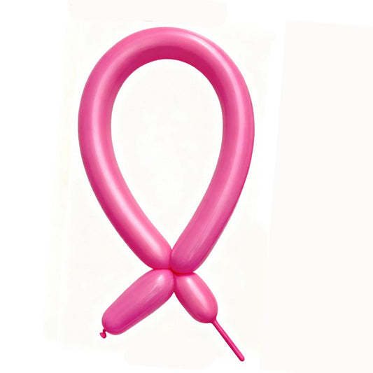 Baloane de Modelaj, Flippy, Set 50 bucati, Model Standard, din Latex, 30 x 1.5 cm, 1.8 g per unitate, pana la 150 cm, Fucsia - vivimall.ro