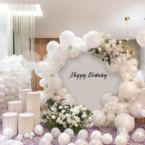 Baloane Din Latex Pentru Arcada, Set Din 120 Baloane, Botez, Pai Si Adeziv Inclus In Cutie, 23 Cm, Alb - vivimall.ro