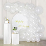 Baloane Din Latex Pentru Arcada, Set Din 120 Baloane, Botez, Pai Si Adeziv Inclus In Cutie, 23 Cm, Alb - vivimall.ro