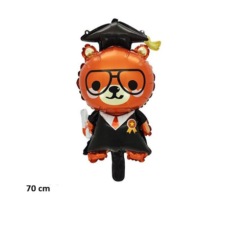 Balon Din Folie Metalizata, Figurine, 70 Cm, Ambalaj Individual, Pai Inclus, Umflare Cu Aer Sau Heliu, Maro - vivimall.ro