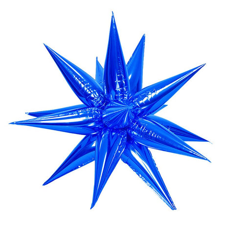 Balon Din Folie Metalizata, Figurina Stea 3D, 66 Cm, Ambalaj Individual, Pai Inclus, Umflare Cu Aer Sau Heliu,