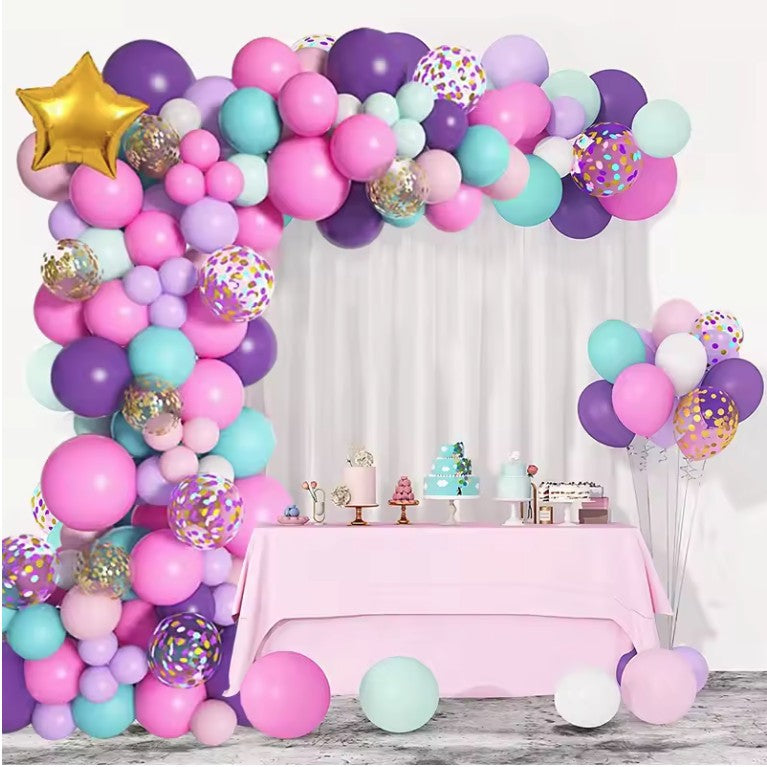 Baloane pentru Arcada HAPPY BIRTHDAY, Vivimall, baloane decorative din Latex, Set Mix 127 Baloane Colorate, Multicolor