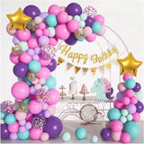 Baloane Pentru Arcada Happy Birthday, Baloane Decorative Din Latex, Set Mix 127 Baloane Colorate - vivimall.ro