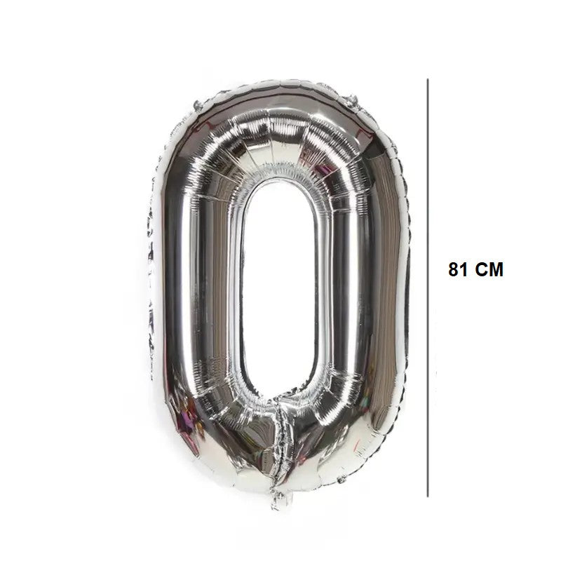 Balon Din Folie Cifra 0, 81 Cm, Pentru Aer Sau Heliu, Bulk - vivimall.ro