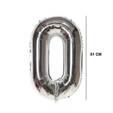 Balon Din Folie Cifra 0, 81 Cm, Pentru Aer Sau Heliu, Bulk - vivimall.ro