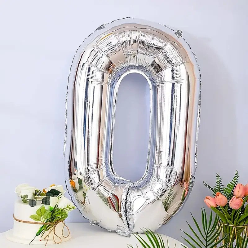 Balon Din Folie Cifra 0, 81 Cm, Pentru Aer Sau Heliu, Bulk - vivimall.ro