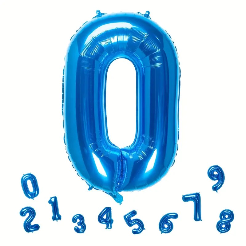 Balon Din Folie Cifra 0, 81 Cm, Pentru Aer Sau Heliu, Bulk - vivimall.ro