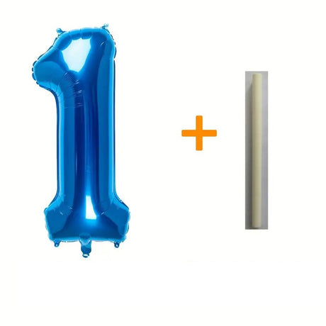 Balon din Folie Vivimall, Cifra 1, 81 cm, Pentru Aer sau Heliu, Bulk, Albastru - vivimall.ro