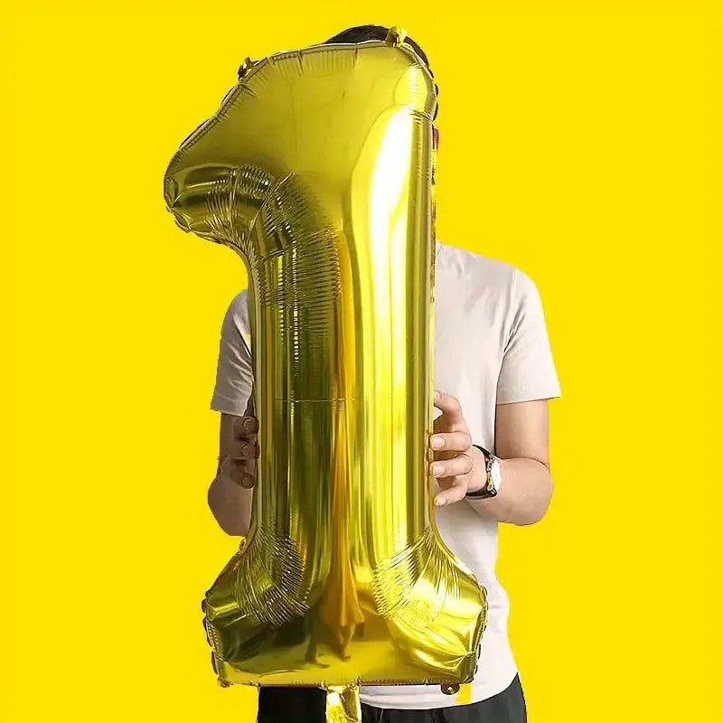 Balon Din Folie Cifra 1, 81 Cm, Pentru Aer Sau Heliu, Bulk - vivimall.ro