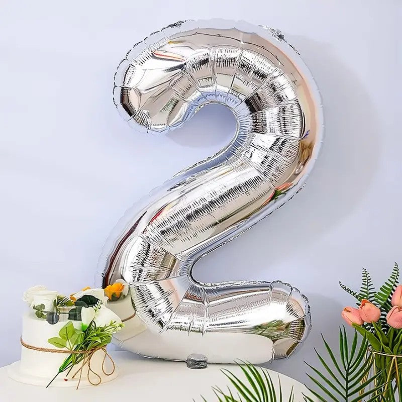 Balon Din Folie Cifra 2, 81 Cm, Pentru Aer Sau Heliu, Bulk - vivimall.ro