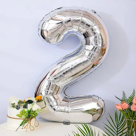 Balon Din Folie Cifra 2, 81 Cm, Pentru Aer Sau Heliu, Bulk - vivimall.ro