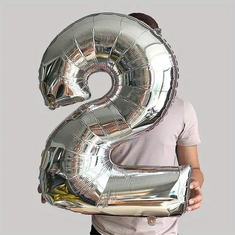Balon Din Folie Cifra 2, 81 Cm, Pentru Aer Sau Heliu, Bulk - vivimall.ro