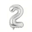 Balon din Folie Vivimall, Cifra 2, 81 cm, Pentru Aer sau Heliu, Bulk, Argintiu - vivimall.ro