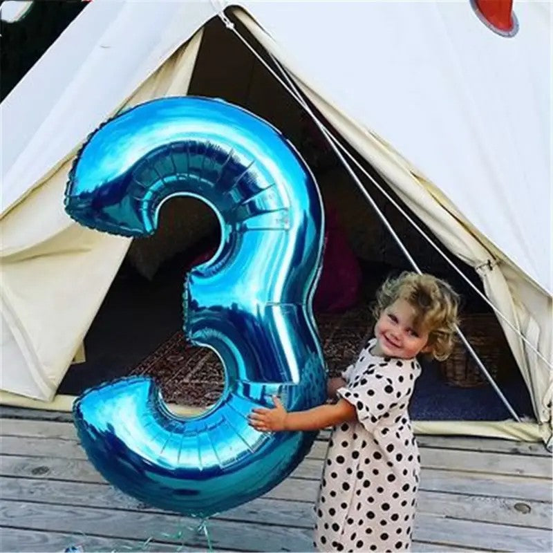 Balon Din Folie Cifra 3, 81 Cm, Pentru Aer Sau Heliu - vivimall.ro