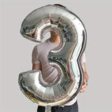 Balon Din Folie Cifra 3, 81 Cm, Pentru Aer Sau Heliu, Bulk - vivimall.ro