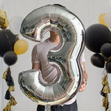 Balon Din Folie Cifra 3, 81 Cm, Pentru Aer Sau Heliu, Bulk - vivimall.ro