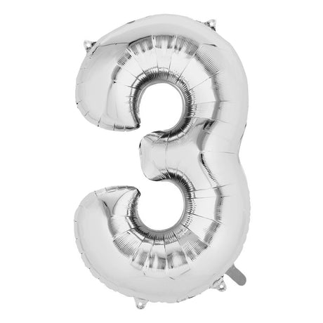 Balon Din Folie Cifra 3, 81 Cm, Pentru Aer Sau Heliu, Bulk - vivimall.ro