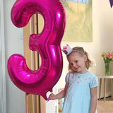 Balon Din Folie Cifra 3, 81 Cm, Pentru Aer Sau Heliu - vivimall.ro