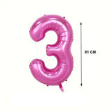 Balon Din Folie Cifra 3, 81 Cm, Pentru Aer Sau Heliu - vivimall.ro