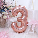 Balon Din Folie Cifra 3, 81 Cm, Pentru Aer Sau Heliu, Bulk, Roz - vivimall.ro