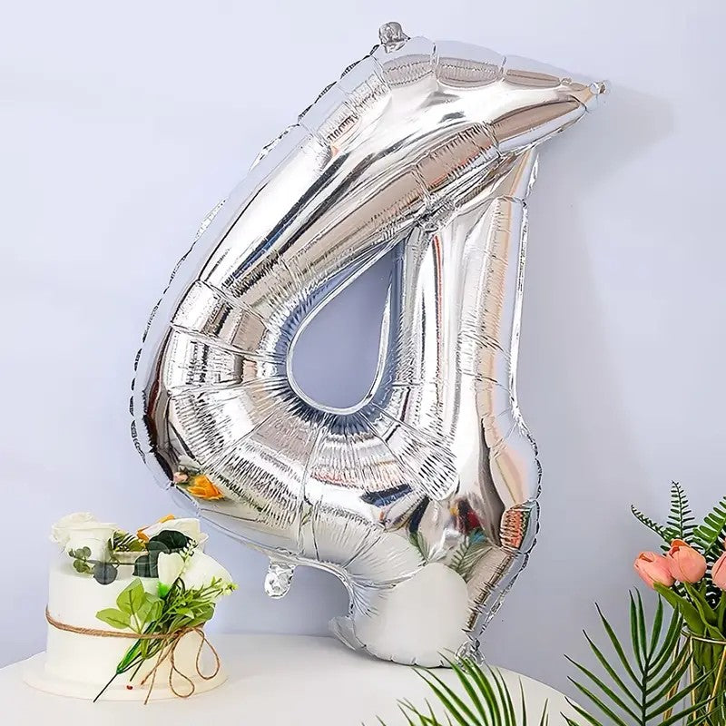 Balon Din Folie Cifra 4, 81 Cm, Pentru Aer Sau Heliu, Bulk - vivimall.ro