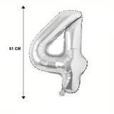 Balon Din Folie Cifra 4, 81 Cm, Pentru Aer Sau Heliu, Bulk - vivimall.ro