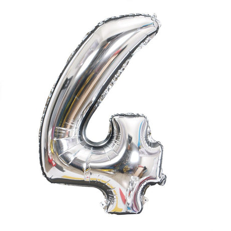 Balon Din Folie Cifra 4, 81 Cm, Pentru Aer Sau Heliu, Bulk - vivimall.ro