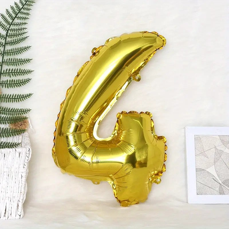 Balon Din Folie Cifra 4, 81 Cm, Pentru Aer Sau Heliu, Bulk - vivimall.ro