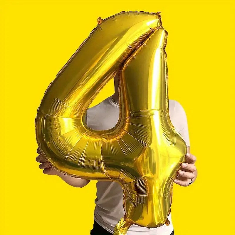 Balon Din Folie Cifra 4, 81 Cm, Pentru Aer Sau Heliu, Bulk - vivimall.ro