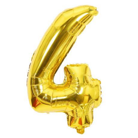 Balon Din Folie Cifra 4, 81 Cm, Pentru Aer Sau Heliu, Bulk - vivimall.ro