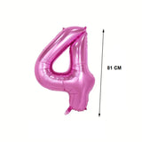 Balon Din Folie Cifra 4, 81 Cm, Pentru Aer Sau Heliu, Bulk - vivimall.ro