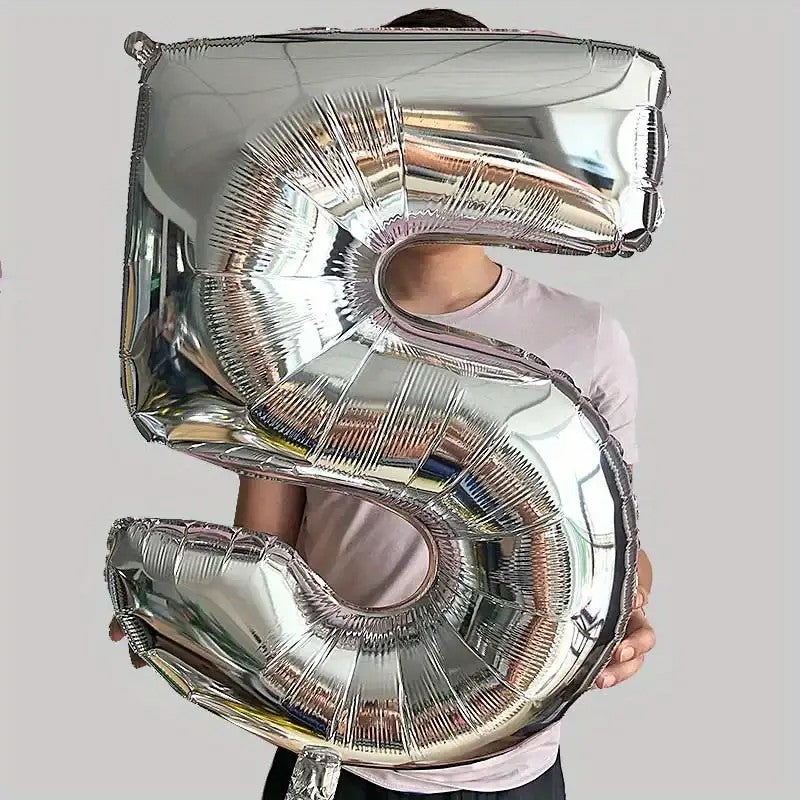Balon Din Folie Cifra 5, 81 Cm, Pentru Aer Sau Heliu, Bulk - vivimall.ro
