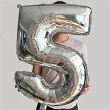 Balon Din Folie Cifra 5, 81 Cm, Pentru Aer Sau Heliu, Bulk - vivimall.ro