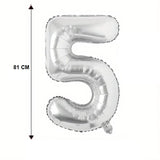 Balon Din Folie Cifra 5, 81 Cm, Pentru Aer Sau Heliu, Bulk - vivimall.ro