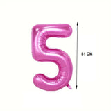 Balon Din Folie Cifra 5, 81 Cm, Pentru Aer Sau Heliu, Bulk - vivimall.ro