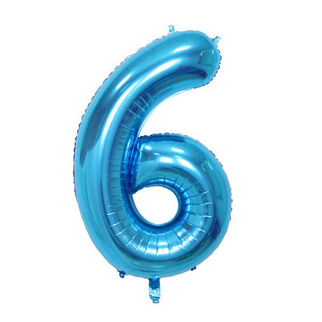 Balon Din Folie Cifra 6, 81 Cm, Pentru Aer Sau Heliu, Bulk - vivimall.ro