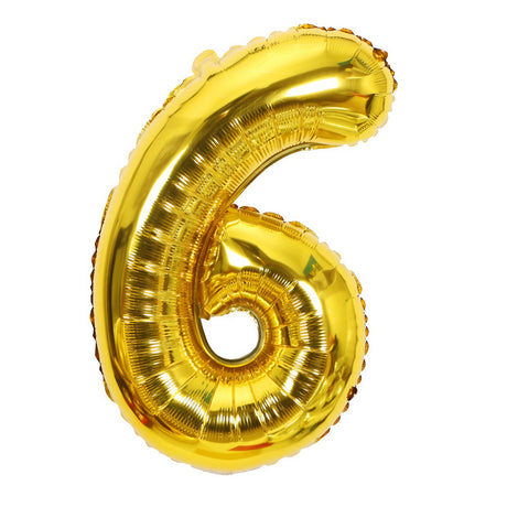 Balon Din Folie Cifra 6, 81 Cm, Pentru Aer Sau Heliu, Bulk - vivimall.ro
