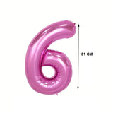 Balon Din Folie Cifra 6, 81 Cm, Pentru Aer Sau Heliu, Bulk - vivimall.ro
