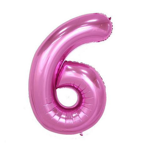 Balon Din Folie Cifra 6, 81 Cm, Pentru Aer Sau Heliu, Bulk - vivimall.ro