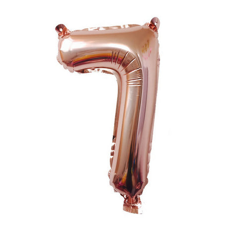 Balon Din Folie Cifra 7, 81 Cm, Pentru Aer Sau Heliu, Bulk, Roz - vivimall.ro