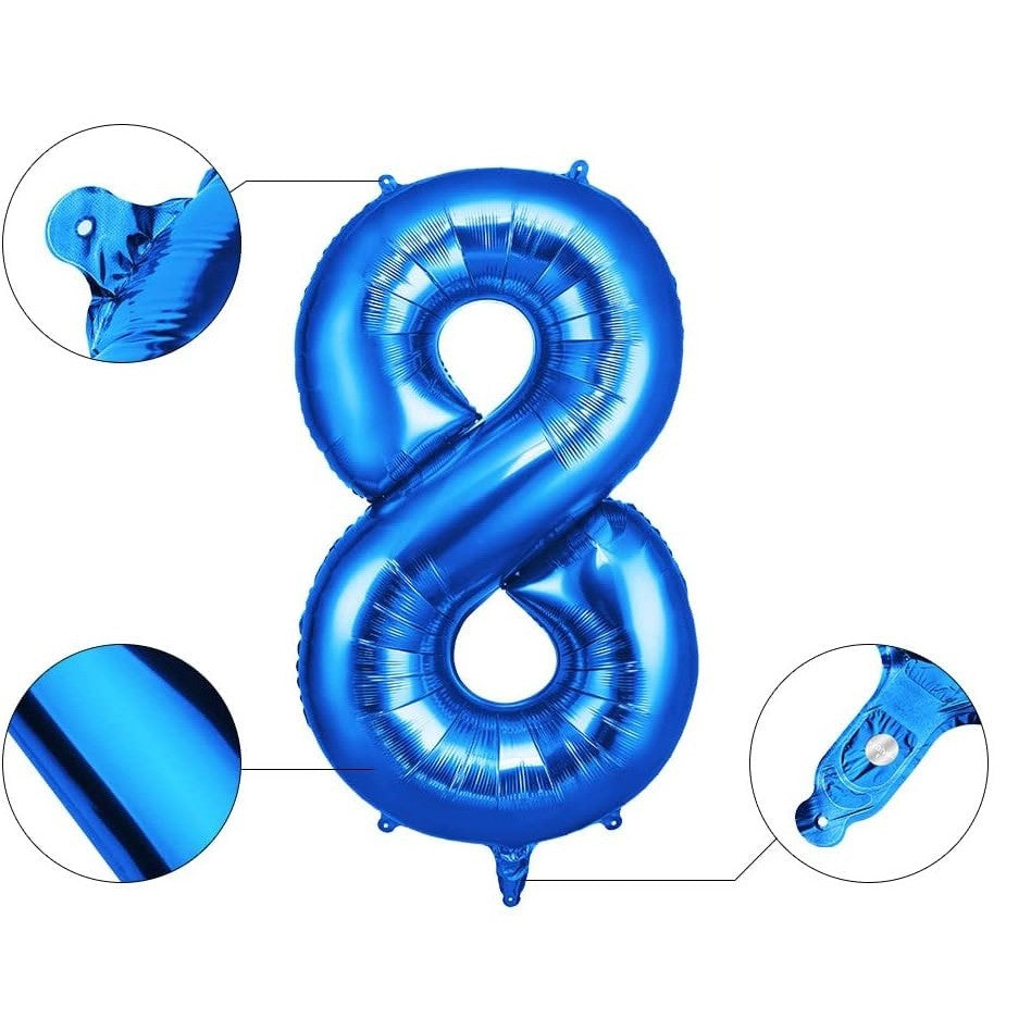 Balon Din Folie Cifra 8, 81 Cm, Pentru Aer Sau Heliu, Bulk - vivimall.ro