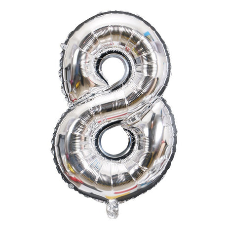 Balon Din Folie Cifra 8, 81 Cm, Pentru Aer Sau Heliu, Bulk - vivimall.ro
