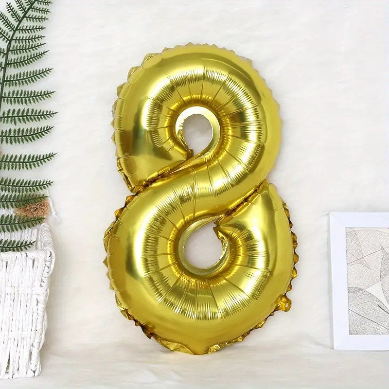 Balon Din Folie Cifra 8, 81 Cm, Pentru Aer Sau Heliu, Bulk - vivimall.ro