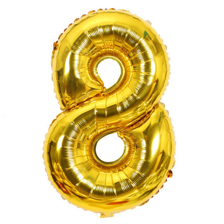 Balon Din Folie Cifra 8, 81 Cm, Pentru Aer Sau Heliu, Bulk - vivimall.ro