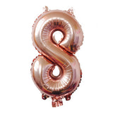 Balon Din Folie Cifra 8, 81 Cm, Pentru Aer Sau Heliu, Bulk, Roz - vivimall.ro