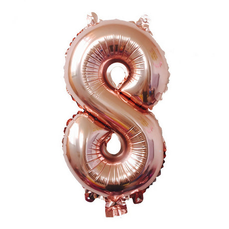 Balon Din Folie Cifra 8, 81 Cm, Pentru Aer Sau Heliu, Bulk, Roz - vivimall.ro