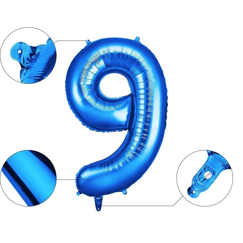 Balon Din Folie Cifra 9, 81 Cm, Pentru Aer Sau Heliu, Bulk - vivimall.ro