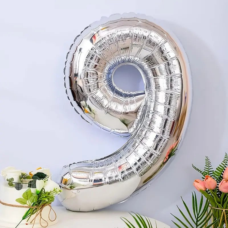 Balon Din Folie Cifra 9, 81 Cm, Pentru Aer Sau Heliu, Bulk - vivimall.ro